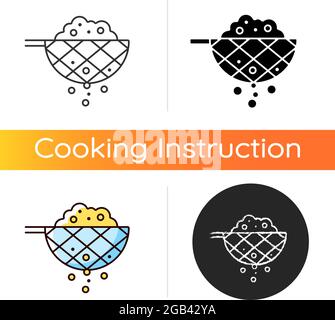 Sift cooking ingredient icon Stock Vector