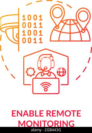 Enable remote monitoring concept icon Stock Vector Image & Art - Alamy