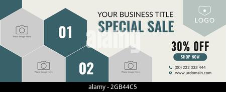 Modern Real state Home rent facebook cover page timeline | special sale web ad banner template Stock Vector