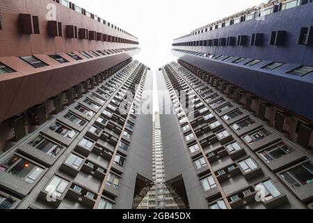 HONG KONG - 10TH APRIL, 2017: Tall modern buildings in Hong Kong Island, Asia. Stock Photo