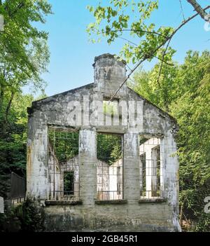 Carbide Willson Ruins - Gatineau Park Stock Photo