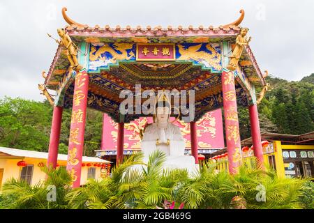 HONG KONG - 10TH APRIL, 2017: A statue at Ten Thousand Buddhas Monastery, located in Sha Tin, Hong Kong Stock Photo