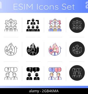 Teamwork related icons set Stock Vector