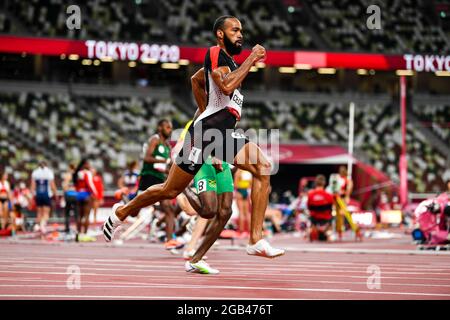 Tokyo, Japan. 02nd Aug, 2021. TOKYO, JAPAN - AUGUST 2: competing on Men's 400m Semi Final during the Tokyo 2020 Olympic Games at the Olympic Stadium on August 2, 2021 in Tokyo, Japan (Photo by Andy Astfalck/Orange Pictures) Credit: Orange Pics BV/Alamy Live News Stock Photo