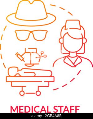 Medical staff red concept icon Stock Vector