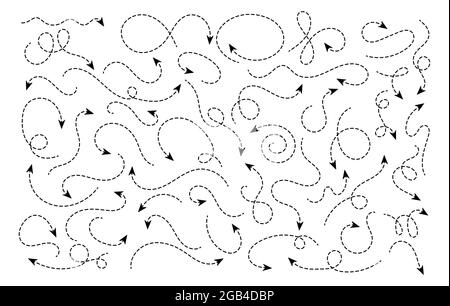 Curves doodling arrows Stock Vector