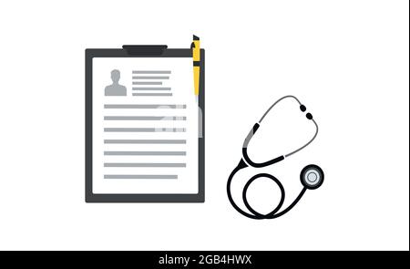 Set of cartoon hands holding various medical items, isolated on white Stock Vector