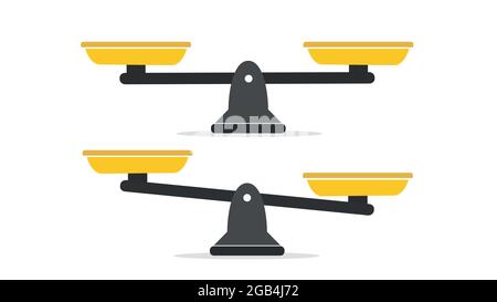 Vector of set of different scales in a flat style on white. Stock Vector