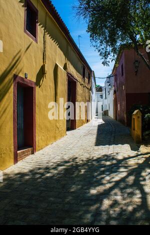 Carmona Spain July 31, 2021 Urban landscape of Carmona called The Bright Star of Europe, the town shows a typical narrow and meandering Arabic layout Stock Photo