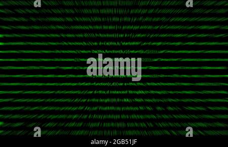 Code on dark background. Cyber security, cyber attack. Developer working on program codes. HTML CSS3 source code on lcd screen with black background. Stock Photo