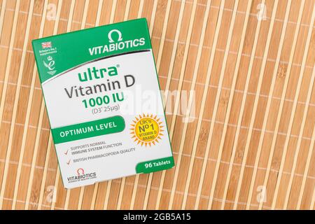 Box Of Vitabiotics Vitamin D 3 Tablets Called The Sunshine Vit D Is Important In The Diet Severe Lack Of Sunlight Lockdown May Cause Deficiency Stock Photo Alamy