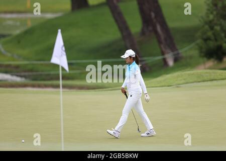 Saitama, Japan. 2nd Aug, 2021. Mone Inami (JPN) Golf : Women's Official Training during the Tokyo 2020 Olympic Games at the Kasumigaseki Country Club in Saitama, Japan . Credit: AFLO/Alamy Live News Stock Photo