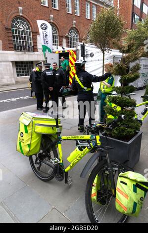 St John Ambulance First Aid Treatment Post. © Photo by Richard Walker Stock Photo