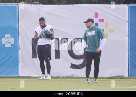 Philadelphia Eagles linebacker Patrick Johnson (48) runs during an NFL  football game against the Washington Commanders, Sunday, Sept. 25, 2022 in  Landover, Md. (AP Photo/Daniel Kucin Jr Stock Photo - Alamy