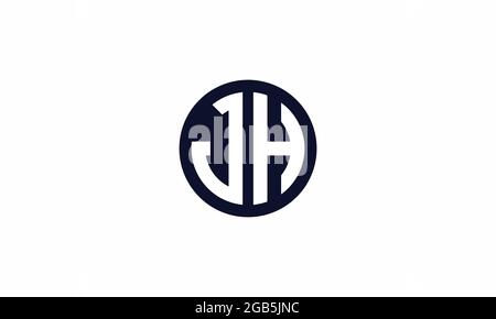 JH and HJ J or H Abstract Letter Mark Vector Logo Template for Business Stock Vector