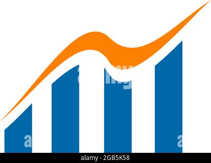 Up chart graphic logo design vector template Stock Vector