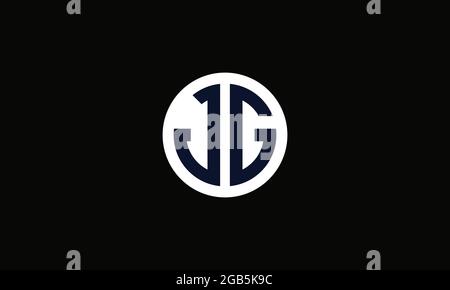 JG and GJ J or G Abstract Letter Mark Vector Logo Template for Business Stock Vector
