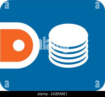 Digital wallet logo design vector template Stock Vector