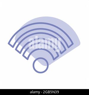 WiFi Connection - Twins Style - simple illustration. Editable stroke. Design template vector.outline style design.Vector graphic illustration Stock Vector