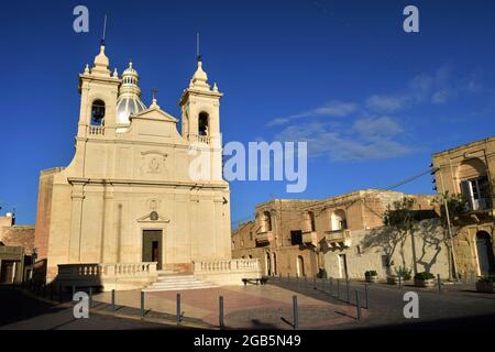 SAN LAWRENZ GOZO, MALTA - Dec 06, 2015: The Parish Church of San Lawrenz in Malta Stock Photo