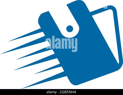 Digital wallet logo design vector template Stock Vector