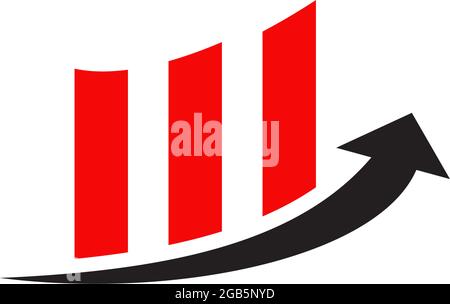 Up chart graphic logo design vector template Stock Vector