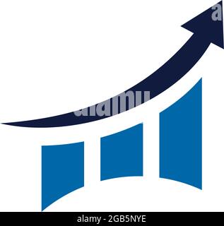 Up chart graphic logo design vector template Stock Vector