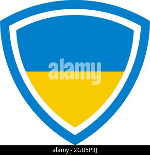 Ukraine flag icon logo design vector template Stock Vector