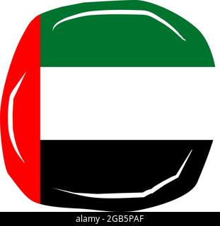 United Arab Emirates UAE flag icon logo design vector template Stock Vector