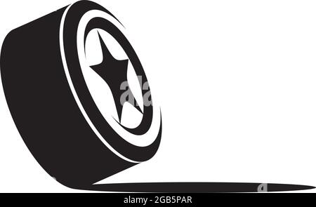 Car tyre logo design vector template Stock Vector