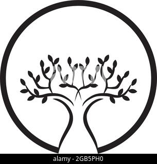 Tree icon logo design vector template Stock Vector