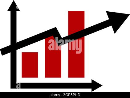 Up chart graphic logo design vector template Stock Vector