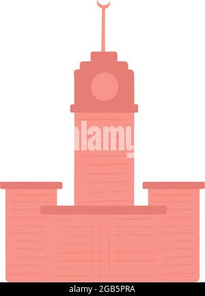 high tower clock Stock Vector
