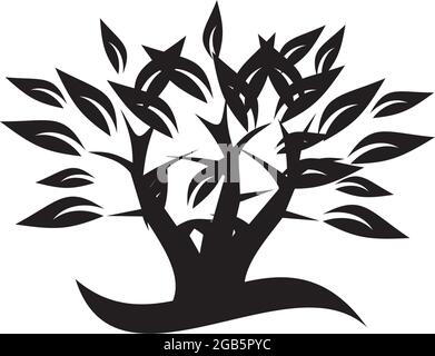 Tree icon logo design vector template Stock Vector