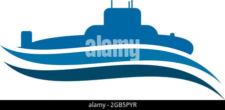 Sumbarine icon logo design vector template Stock Vector