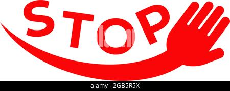 Stop sign logo design vector template Stock Vector
