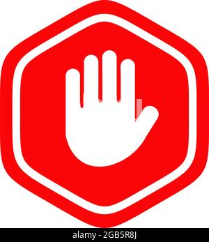 Stop sign logo design vector template Stock Vector