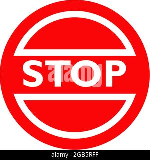 Stop sign logo design vector template Stock Vector