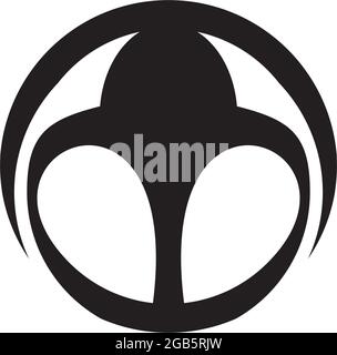 Driving course logo design vector template Stock Vector
