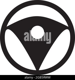 Driving course logo design vector template Stock Vector