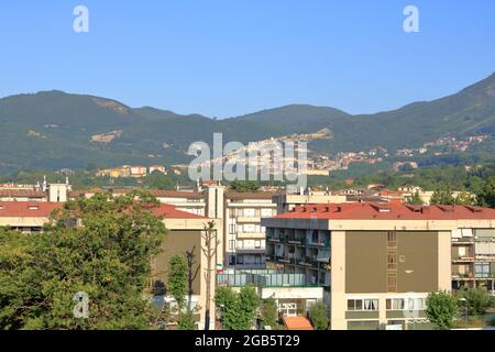 View of the landscape near village Avellino in Italy Stock Photo