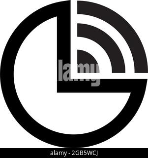 Signal icon logo design vector template Stock Vector