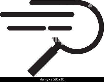 Search logo design incorporated with magnifying glass template Stock Vector