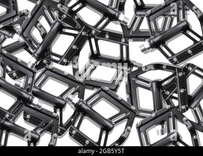 mountain bike pedal texture on white background Stock Photo