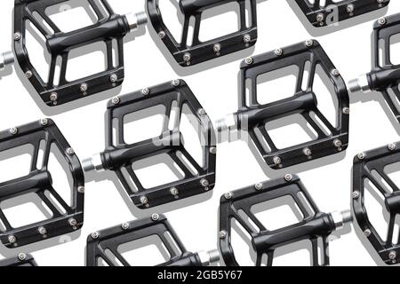 mountain bike pedal texture on white background Stock Photo