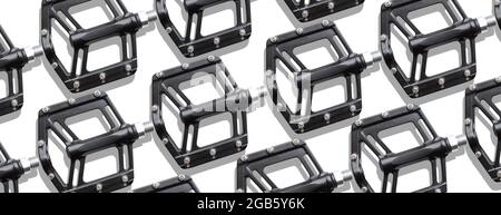 mountain bike pedal texture on white background Stock Photo