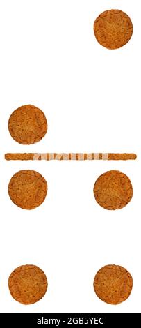 dominoes from oatmeal cookies on a white background Stock Photo