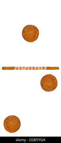 dominoes from oatmeal cookies on a white background Stock Photo