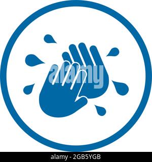 Hand sanitizer logo design vector template Stock Vector