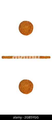 dominoes from oatmeal cookies on a white background Stock Photo